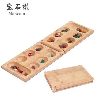 China Board Game Promotion Folded Mancala Bamboo Game for sale