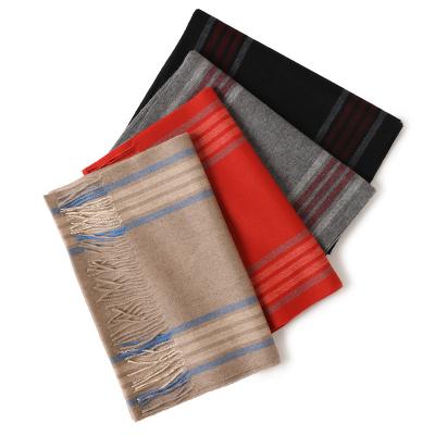 China Designer Autumn Winter Men's Plaid Check Cashmere Soft Neck Luxury Warm Scarf Warmer Casgnere Scarves For Women Stylish for sale