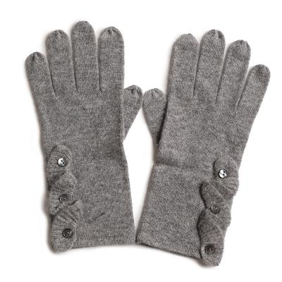 China Full Screen Touch Single Finger 100% Cashmere Gloves Winter Ladies Knitted Fashion Warm Luxury Gloves for sale