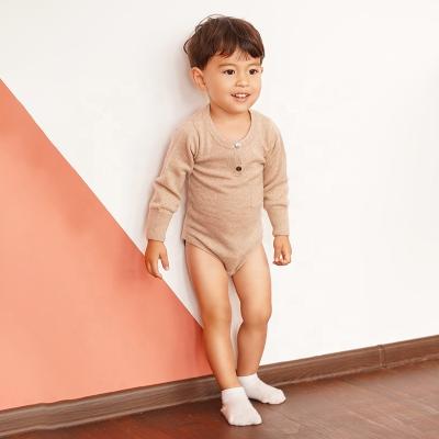 China Anti-pilling 2021new arrival 100% pure cashmere baby romper plain color knitted kids clothes for sale