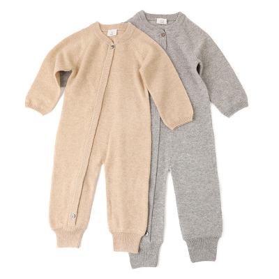 China 100% cashmere baby overalls long-sleeved baby clothes new cashmere crawling children's clothing 100% cotton warm children for sale