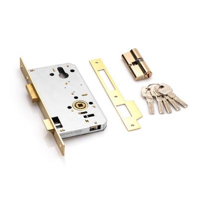 China Countercurrent European Square Fire 45MM 50MM 60MM Square Fire Body Lock Door Iron Mortise Security Lock Main Body for sale
