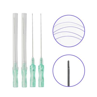 China Skin absorbed wire safe pdo wires form tooth 23g*90mm gold fio pdo cannula 19gx38mm lifting mesh advanced for sale