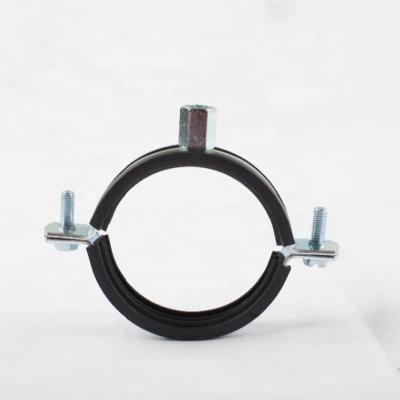 China General Industry Stainless Steel Wall Mount Pipe Clamp With Rubber for sale