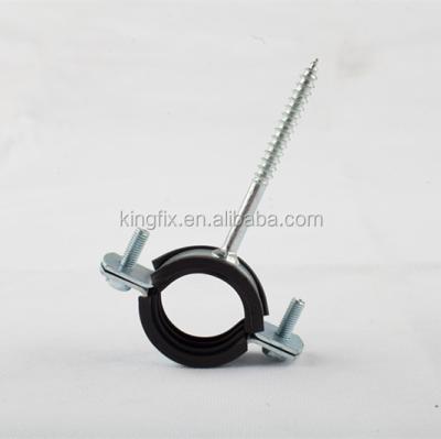 China Pipe Clamp Pipe Clamp Fitting with Rubber and Nail for sale