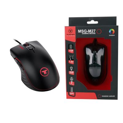 China Game In Running Breathing 7D 3200 DPI Matte Oil Finished 4 Color LED Computer USB Gaming Mouse for sale