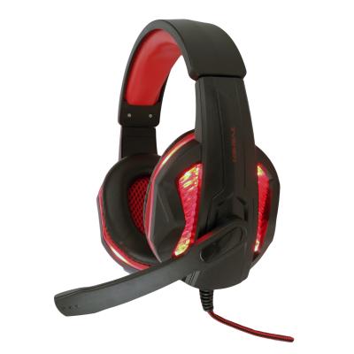 China Red Led Lighting Headband Computer Gaming Headset LED Gamer Headset For Computer for sale