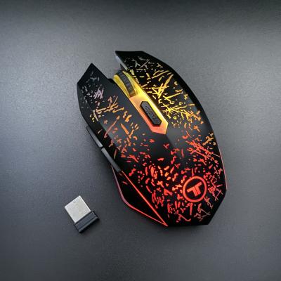 China Gaming Computer USB Rechargeable High Resolution 1600 DPI 2.4G RGB Wireless Gaming Mouse for sale