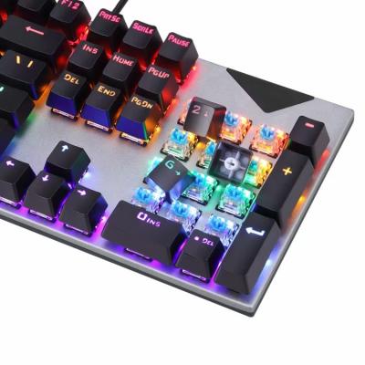 China Anti-ghosting Cheap Normal 104 Key Rainbow LED Lighting RGB Gaming Mechanical Keyboard Gamer Mechanical Keyboard for sale