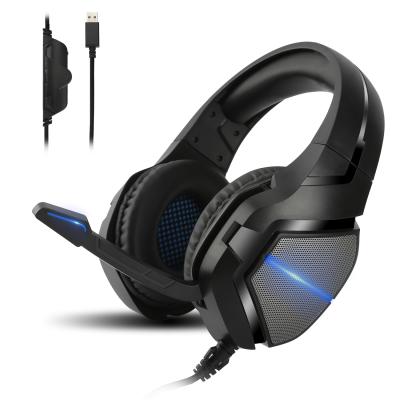 China 2021 New Electronic Headband Free Shipping Items Style Gaming Headset With Steel Metal Headband RGB LED Sound Canceling Microphone for sale