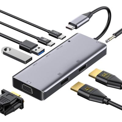 China 2*High definition port 8 in 1 USB C hub, multifunction dock for sale