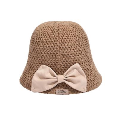 China Shade Knitted Fisherman Bucket Hat Spring Basin Hat Breathable Sunscreen Thin Casual Shade Summer And Autumn All-match for sale