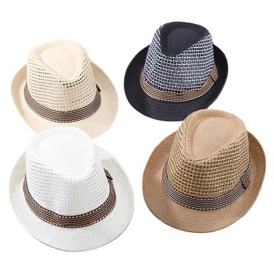 China Casual Sun Hat Women Unisex Men Fashion Sun Straw Jazz Band Hat Bandit Casual Bandit Hat Cowboy Fedora Summer Beach Hat for sale