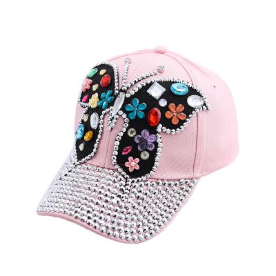 China JOINT rhinestone peaked ethnic style hand-encrusted diamond embroidered elegant lady's cap female Korean version trendy b for sale