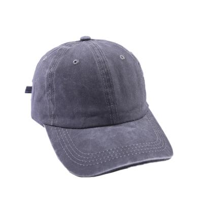 China High Quality Wild Shade Gray Smoke Denim Soft Top Washed Baseball Hat Female Cap Street Style Hat Retro Old for sale