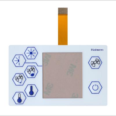 China Telecommunication Equipment Custom 3m Adhesive Waterproof Membrane Switch With LED for sale