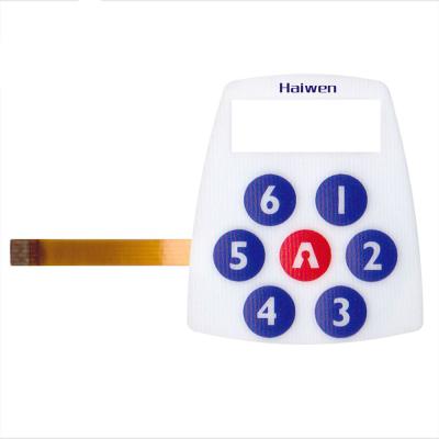 China High Quality Telecommunication Equipment Custom Embossed Tactile Membrane Switch for sale