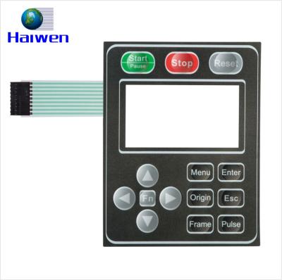 China Telecommunication Equipment Customized Graphics Overlay Membrane Switch Keyboard for sale