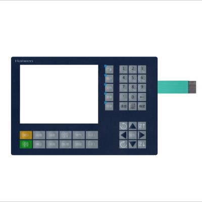 China Telecommunication Equipment PET Material Control Panel Membrane Keypad for sale