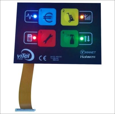 China Custom Waterproof Telecommunication Equipment FPC Membrane Switch With 3M468 Adhesive for sale