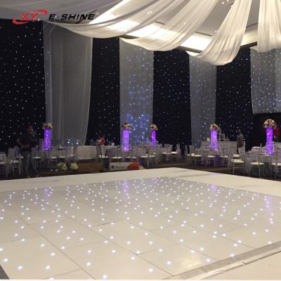 China (Speed ​​can be adjusted by wireless remote) Portable Factory LED Wedding Party Bar Twinkle Waterproof White Starlit Party Advanced Dance Floors for sale