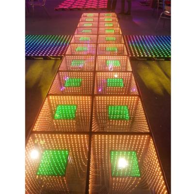 China hot sales DJ lighting portable 3D infinity mirror led dance floor 505* 505 *66mm for sale