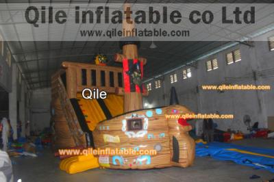 China large inflatable Pirate ship slide inflatable Disneyland castle inflatable Pirate ship for sale