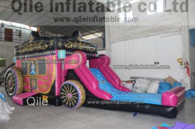 China Disney princess combo , inflatable princess carriage combo,qile inflatable combo for sale