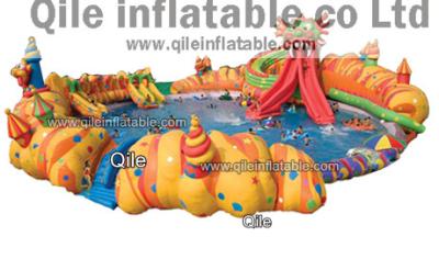 China double water pool with slides,inflatable water sports,inflatable swimming toys for sale