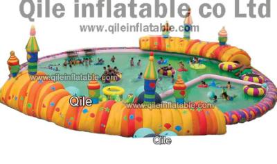 China double water pool with slides,inflatable water sports,inflatable swimming toys for sale