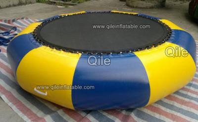 China Customized 0.9mm PVC Inflatable Floating Trampoline For Kids Games for sale