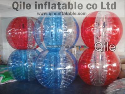 China Rojo de la bola de Zorbing del cuerpo del fútbol del fútbol de la burbuja de la bola de Zorbing del cuerpo en venta