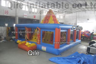 China 8M Multi-Style Pyramid Rock Climbing Wall , Inflatable Amusement Park for sale