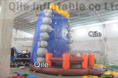 China Gaint Red Inflatable Rock Climbing Mountain , Inflatable Amusement Park for sale