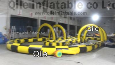 China túnel inflable de los deportes de la lona del PVC 18oz de los juegos del coche inflable de Karting en venta