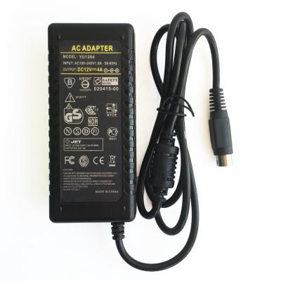 China AC/DC Power 12V 4A 4-Pin DIN AC Adapter For HARD DISK LCD TV Charger Power Supply Cord Mains for sale