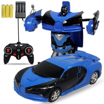 China Eco-Friendly Material Wholesale Control Toys 2.4G Radio Car 2.4G Transformation Robot Deformation Rc Remote Control Car Toys For Kids for sale