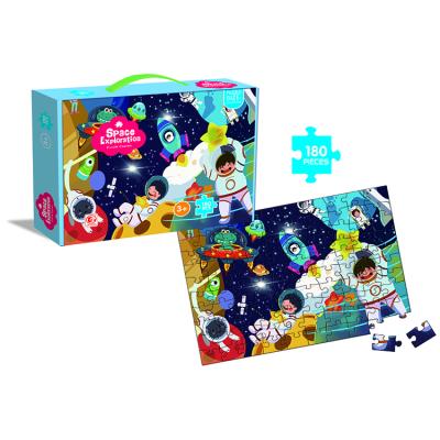 China 100% High Quality 2021 New Arrival Eco-Friendly Family Games Paper Kids Learn 180 Piece Puzzle Education Toy For Children for sale