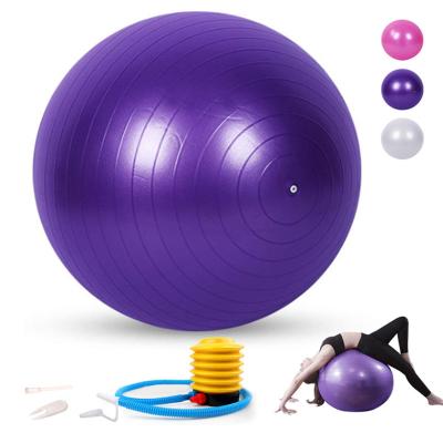 China Round Heavy Duty Eco Friendly Yoga Ball Gym Fitness Ball 65cm PVC PVC Pilates Ball Custom Made For Exercise for sale