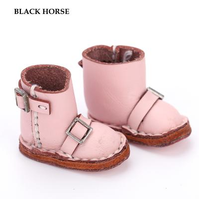 China Cartoon Toy 1/8 BJD Doll Boots Pink Leather Blythe Doll Shoes Sweet 1/4 Doll Boot for sale