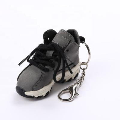 China Real Factory PU Leather Mini Shoes 3D Custom Key Sneaker Key Chain for sale