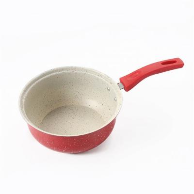 China Wholesale Style Multifunctional Wooden Stainless Steel Handle Cookware Viable Milk Pan Non-Stick Milk Pan for sale