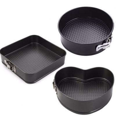 China Viable Wholesale Hot Sale 3Pcs High Quality Round Square And Different Shape Cake Mold Set for sale