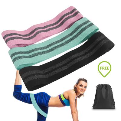 China Durable Custom Printed Elastic Workout Hip Resistance Band Fitness Exercise Band for sale