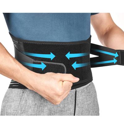 China Elasticity Adjustable Breathable High Quality Lower Back Brace Adjustable Back Support Belt With Lumbar Pad for sale