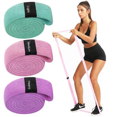 China Durable Long Stretch Loop Band Fitness Resistance Bands Set Fabric Resistance Bands With Logo Customized for sale