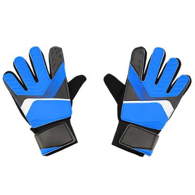 China Concise Custom Pattern Youth Latex Goalie Goalkeeper Gloves Football Protection Gloves With Fingersave for sale