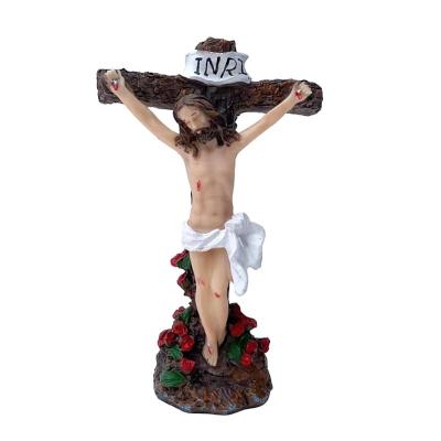 China Jesus Portrait Catholic Cross Statue Home Decoration Gifts Jesus of New Europe Church Religious Resin for sale