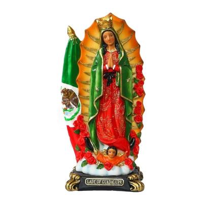 China Virgin Mary Statue Figure Home Decoration Gifts Mexican Easter Crafts Europe and American Religious Fine Resin for sale