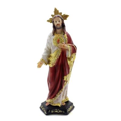 China Catholic Easter Painting Crafts Jesus Statue Of Jesus Portrait Home Decoration Resin Gifts From Europe Religious New Hand for sale